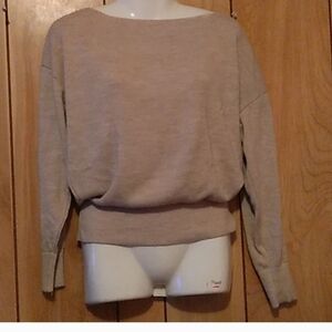 Nasty Gal Beige Crew Neck Sweater